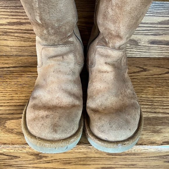 Ugg Leather Sheepskin Lined Boots Size 7 - Picture 2 of 13